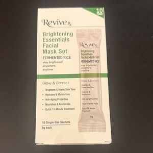 New Revive RX Brightening Essentials Facial Mask Set - 10 single use sachets